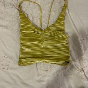 Urban Outfitters Lime Green Ruched Camisole
